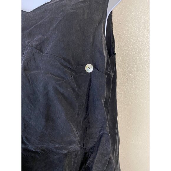 Otis & Maclain Black Silk Tank Top Size Small Lagenlook Lightweight Minimalist - Picture 8 of 16